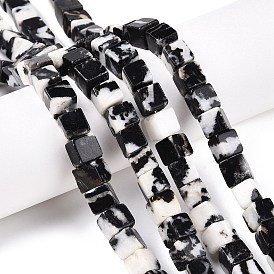 Природные зебры яшмы бисер нитей, кубические