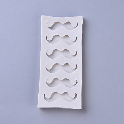 Moules en silicone de qualité alimentaire, moules fondants, pour la décoration de gâteau de bricolage, chocolat, candy, fabrication de bijoux en résine uv & résine époxy, guidon moustache