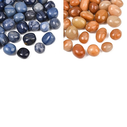 Natural Aventurine Beads, Tumbled Stone, Nuggets, No Hole/Undrilled, Vase Filler Gems/Undrilled, Vase Filler Gems