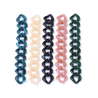 Handgefertigte Acryl-Bordsteinketten, verdrillten Kette, Nachahmung Edelstein-Stil, für Schmuck machen