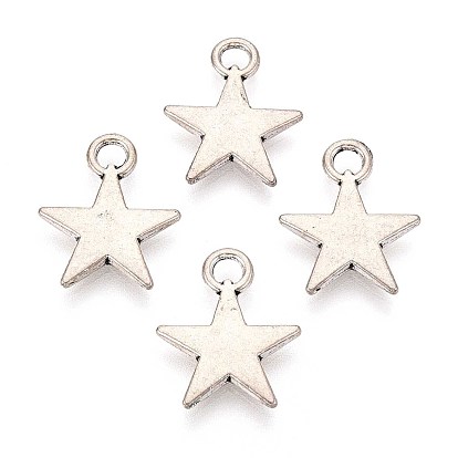 Сплавочные подвески тибетского стиля, без кадмия и без свинца, звезда