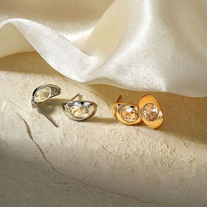 Элегантные модные серьги с геометрическим дизайном и инкрустацией бриллиантами для женщин