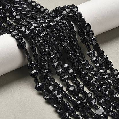 Синтетический синий авантюрин бисер нитей, сердце