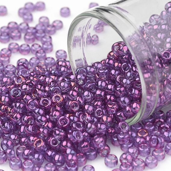 Toho runde Perlen, japanische Rocailles, transparenter Goldglanz