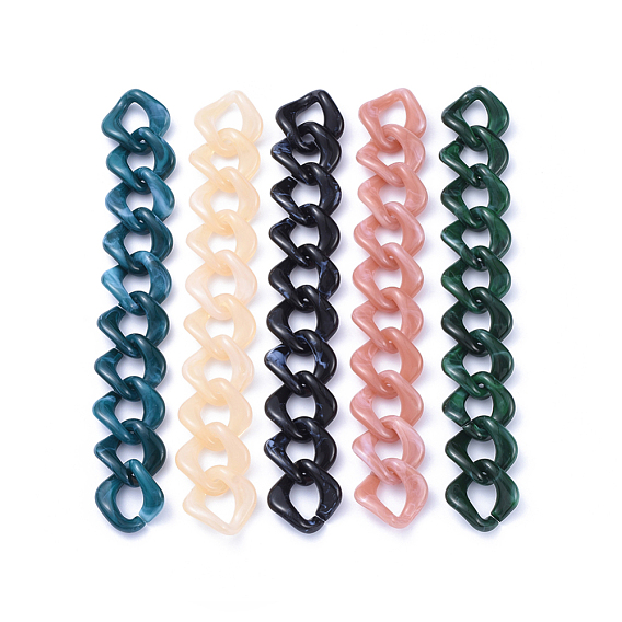 Handgefertigte Acryl-Bordsteinketten, verdrillten Kette, Nachahmung Edelstein-Stil, für Schmuck machen