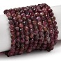 Naturels rouges perles de tourmaline brins, facette, ronde