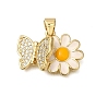 Стойка металлическая латунная микропрофилированная кубическая циркония подвески, с эмалью, долговечный, без свинца и без кадмия, Подвески в виде цветка с бабочкой, с целью перехода в кольце