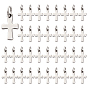 40Pcs 304 Stainless Steel Pendants, Cross Charm, with Jump Rings
