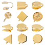 10Pcs 5 Styles 304 Stainless Steel & Brass  Cuff Earrings, Punk Style Jewelry for Men Women
