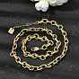 Латунные цепочки с овальными и витыми звеньями для женщин, долговечный, стойки покрытие, без свинца и без кадмия