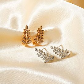 Модные и универсальные серьги-гвоздики 3d с медью, циркониевый камень