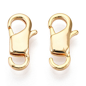 Brass Lobster Claw Clasps, Open Hole, for Jewelry Making