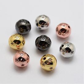 Micro en laiton pavent des perles cubes de zircone, ronde, sans plomb et sans nickel
