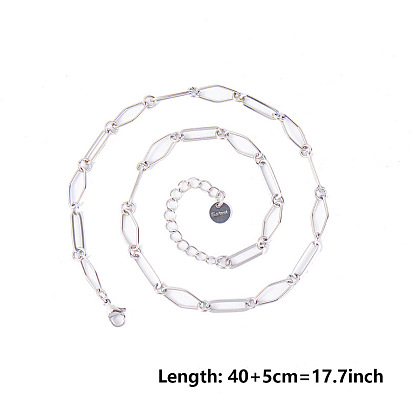 304 нержавеющая сталь 5 мм геометрические ромбовидные овальные звенья цепи ожерелья
