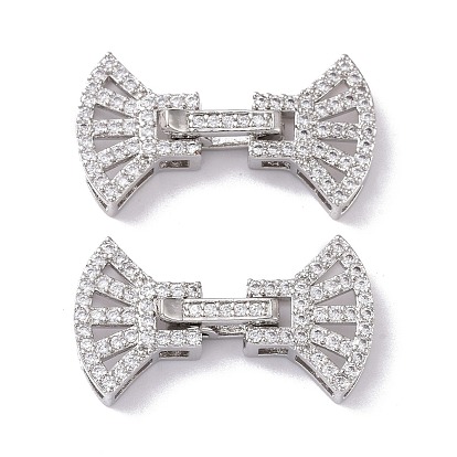 Латунное микропейв, прозрачный кубический цирконий, складные застежки, без кадмия и без свинца, оболочка