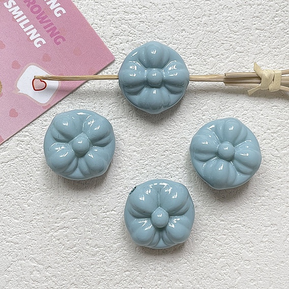 Opaque Acrylic Beads, Flower