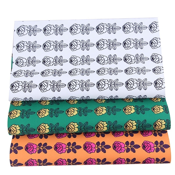 Ткань из полиэстера для поделок своими руками, прямоугольник с цветочным узором
