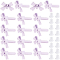 40Pcs Alloy Stud Earring Findings, with 925 Sterling Silver Pins and Loop, Bowknot, with 80Pcs Plastic Ear Nuts