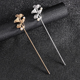 Elegant Alloy Hairpin with Pearl and Ginkgo Leaf Design for Traditional Chinese Dress Hairstyles
