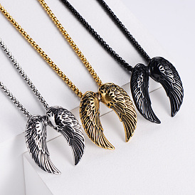 Мужские ожерелья с подвеской в стиле ретро-рок-панк «Ангел» 304 из нержавеющей стали