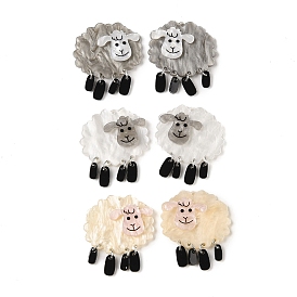Acrylic Alloy Pendants, lamb