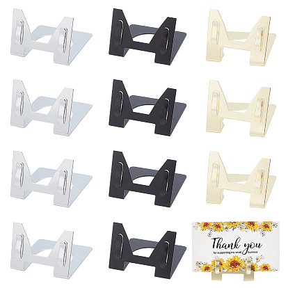 12Pcs 3 Colors Iron Tag Holder, Price Tag Clips, Exhibition Accessories