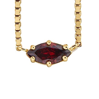 Birthstone Style Cubin Zircon Horse Eye Pendant Necklace, with Golden Stainless Steel Box Chains
