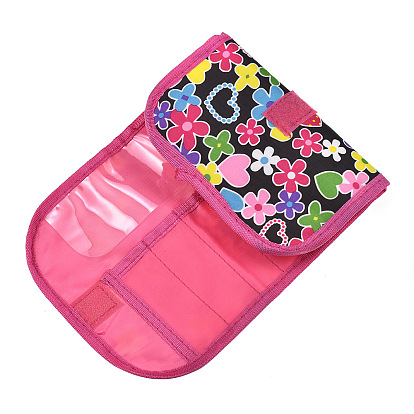 Тканевая сумка на шнурке, с цветочным узором, прямоугольные