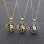 Viking 304 Colliers pendentifs médaille de chevalier en acier inoxydable représentant l'armure de Dieu pour hommes
