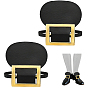 1 Pair Imitation Leather with Polyester Shoe Buckle Clips, Rectangle with Oval