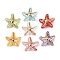 ABS Plastic Beads, Golden Metal Enlaced, Starfish