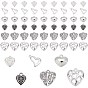 96Pcs 6 Style CCB Plastic Pendants, Heart