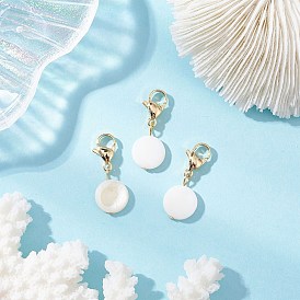 Подвеска из натуральной пресноводной ракушки, с 304 из нержавеющей стали Lobster Claw застежками