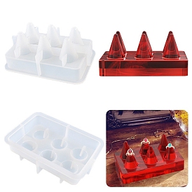 Jewelry Ring Storage Holder Silicone Mold, For DIY UV Resin, Epoxy Resin Craft Making, Pyramid