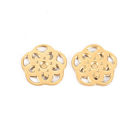 304 Stainless Steel Filigree Joiners Links, Flower
