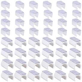 48Pcs 4 Styles PE Chair Legs Tips Caps with Felt Pads, U Shaped Chair Tube Floor Protectors