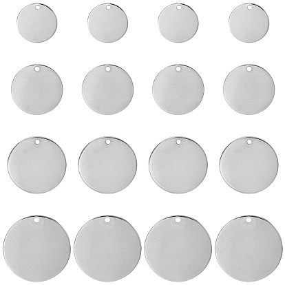 304 брелоки из нержавеющей стали для штамповки заготовок, плоско-круглые