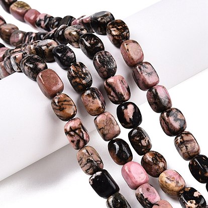 Природные родонит бисер нитей, кубоид