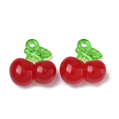 Непрозрачные акриловые подвески, черри прелести