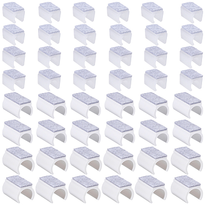 48Pcs 4 Styles PE Chair Legs Tips Caps with Felt Pads, U Shaped Chair Tube Floor Protectors