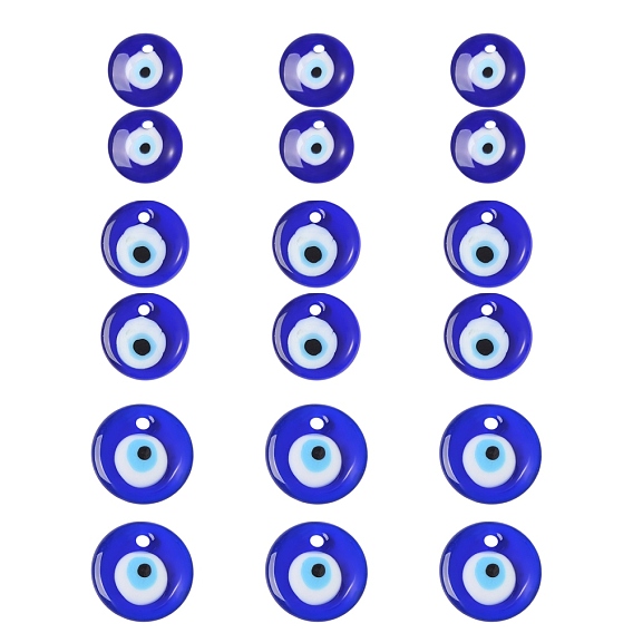 Стеклянные подвески, плоский круг со злыми глазами