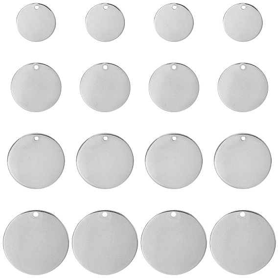 304 брелоки из нержавеющей стали для штамповки заготовок, плоско-круглые