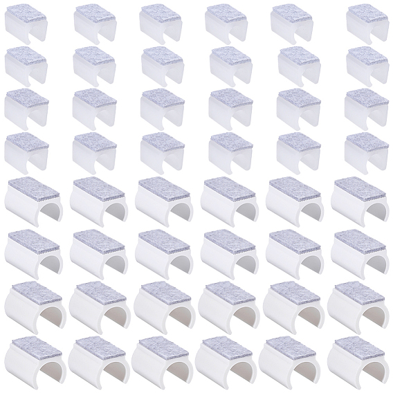48Pcs 4 Styles PE Chair Legs Tips Caps with Felt Pads, U Shaped Chair Tube Floor Protectors