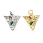 Латунные микро проложить кубического циркония подвески, треугольные, с целью перехода в кольце, долговечный, без кадмия и без свинца, стойки покрытие