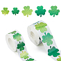 3 рулоны бумаги лазерные рулоны наклейки, самоклеящиеся бумажные наклейки, клевер