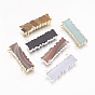 Natural Gemstone Pendants, with Brass Findings, Rectangle