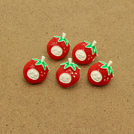 Cute Resin Strawberry Earrings - European Fashion Jewelry, Cartoon Fruit Earings for Women.