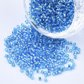 Glass Cylinder Beads, Seed Beads, Silver Lined, Round Hole
