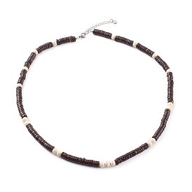 Ожерелья из натурального кокоса, с бусинами из синтетической бирюзы и 304 застежками-лобстерами из нержавеющей стали