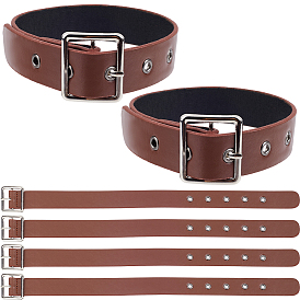 Imitation Leather Shirt Sleeve Holders, with Zinc Alloy Buckle, Adjustable Armband